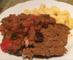 Kräuter-Hackbraten mit Gnocchi und Ratatouille (aus den Finessen 6/2015)