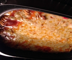 Nudel-Hack-Auflauf mit Paprika