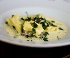 Nudel-Schinken-Lauch-Gratin