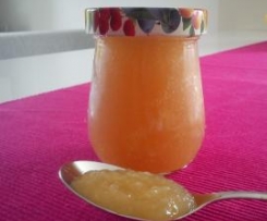 Apfelmarmelade mit Rhababersaft