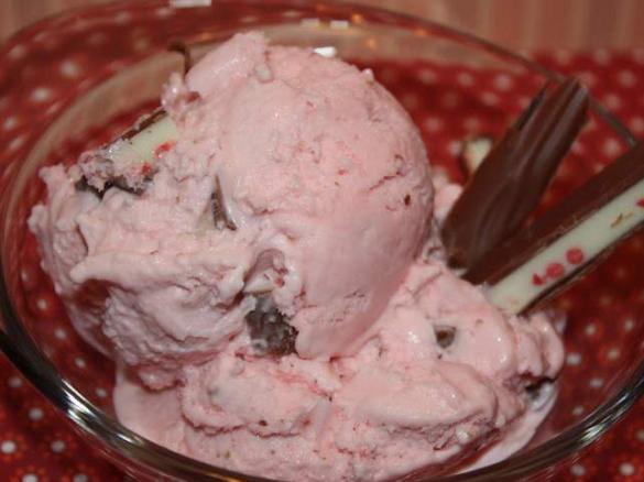 schnelles Schokoladen - Erdbeer - Joghurt - Eis