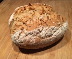 Dinkel-Dreikorn-Brot (auf dem Backstein gebacken)