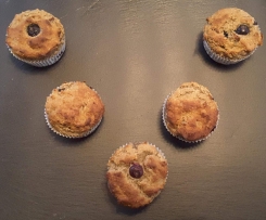 vegane Protein-Heidelbeer-Muffins