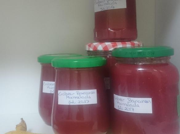 Cremige Erdbeer Bananen Konfitüre