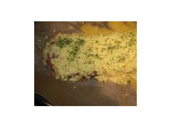 Schweineroulade mit Kartoffelkruste 