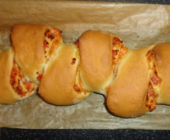 Partyähre mit Schinken und Gouda