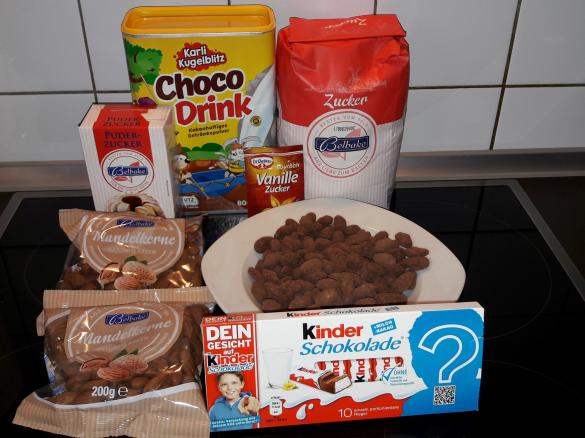 Gebrannte Mandeln mit Kinderschokolade