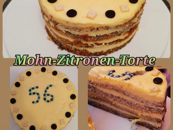 Mohn-Zitronen-Torte