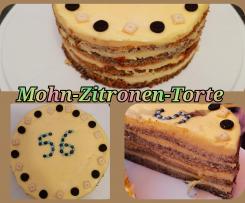 Mohn-Zitronen-Torte