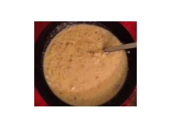 vegane "Hackfleisch" - Lauch - Suppe