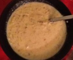 vegane "Hackfleisch" - Lauch - Suppe