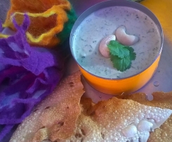 Cashew-Koriander Chutney, indischer Dip