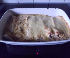 Überbackene Hähnchenwraps