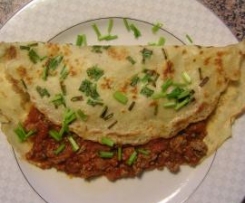 Gefüllter Kräuterpfannkuchen (kalorienarm)