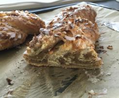 Kokos-Marzipan-Hefezopf (mit Trockenhefe)