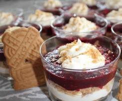 Spekulatius mit Mascarponecreme und Fruchtpüree - Schichtdessert