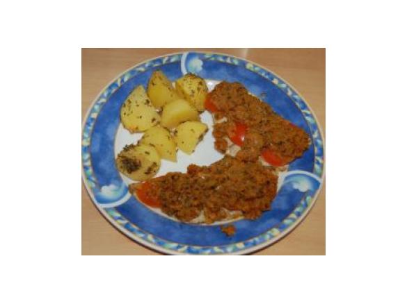Neuseeländisch Sankt Peters-Fischfilet mit Tomatenkräuterkruste