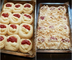 Pudding Erdbeer Hefeteig Buchteln