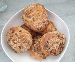 Knusprige Körner-Brötchen über Nacht