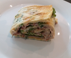 Ruccola Pfannkuchenroulade