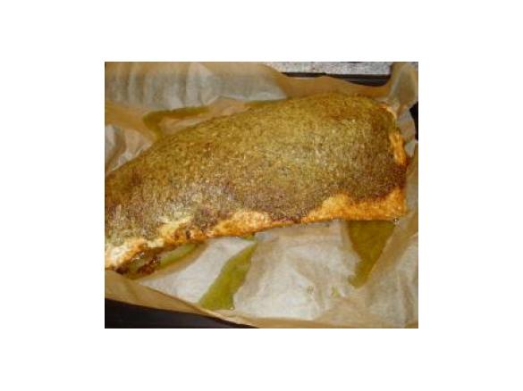 Walnuß Kräuterkruste für Lachsfilet