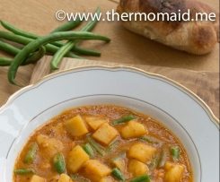 Kartoffel-Gulasch mit grünen Bohnen