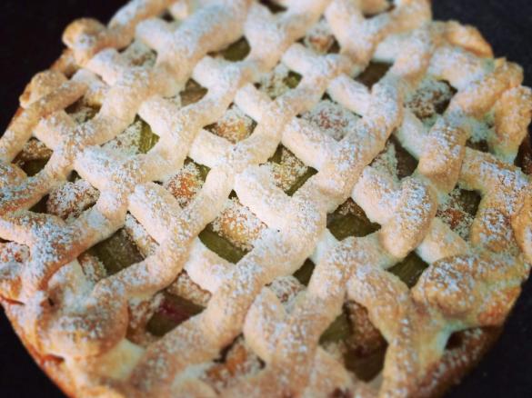 Rhabarberkuchen mit Baiser