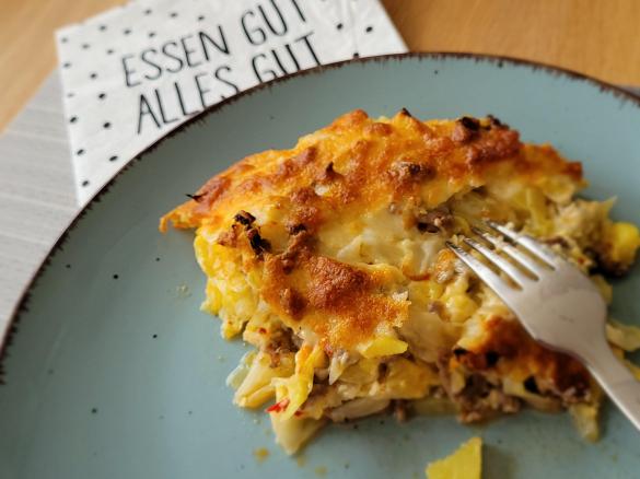 Spitzkohlauflauf mit Hackfleisch