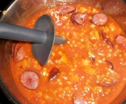 Würzige rote Linsensuppe