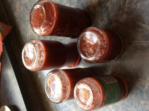 Erdbeer/Rhabarbermarmelade