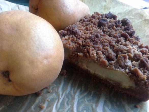 Birnenkuchen mit Schokostreuseln