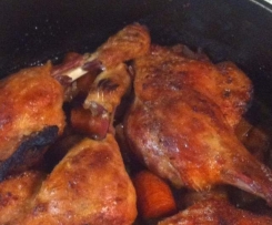 Knusprig gebratene Ente mit Schmorgemüse