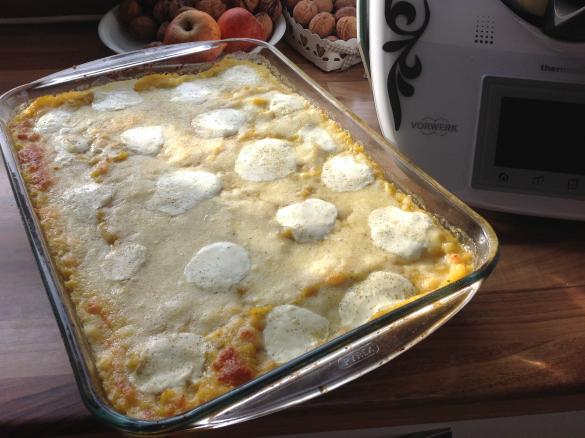 Kürbis-Mozarella-Lasagne