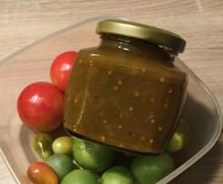 Chutney aus grünen, unreifen Tomaten