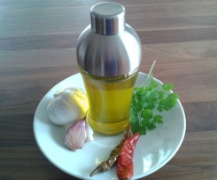 Spaghetti aglio, olio e peperoncino nach der Pestosauce von elhiko