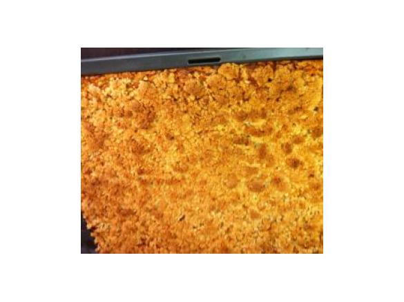 Variation von Apfelkuchen mit Sahneguss und Nussstreusel