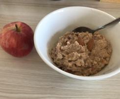 Frühstücksbrei Porridge Apfel Banane Zimt