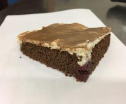 Schoko- Kirschkuchen mit Vanille-Creme