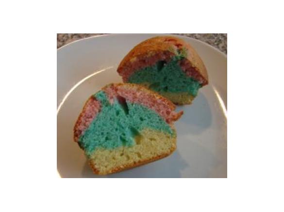 Regenbogen-Muffins