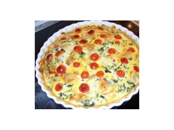 Quiche mit Spinat und Gorgonzola