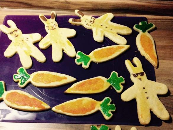 Oster-Kekse Mürbeteig Hasen, Karotten & Schäfchen