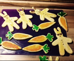 Oster-Kekse Mürbeteig Hasen, Karotten & Schäfchen