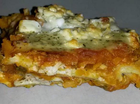 Kürbis-Zucchini -Lasagne