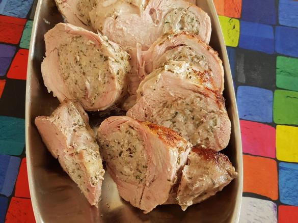 Lende gefüllt Sous Vide gegart