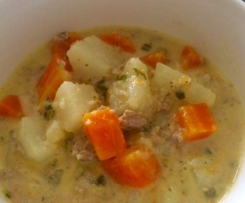 Gemüsesuppe mit Putenfleisch