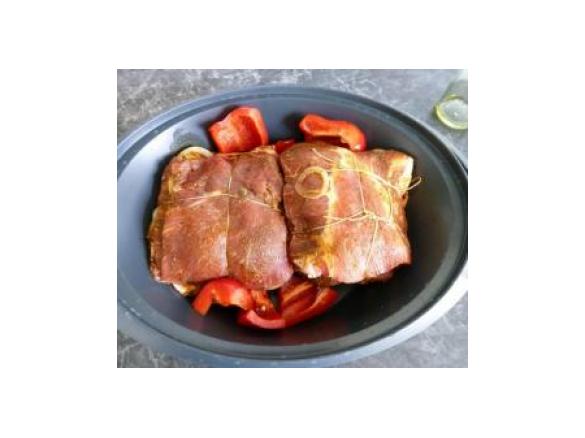 Gyrosschichtbraten (mit Metaxasauce)