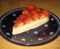 Käsekuchen mit Erdbeeren