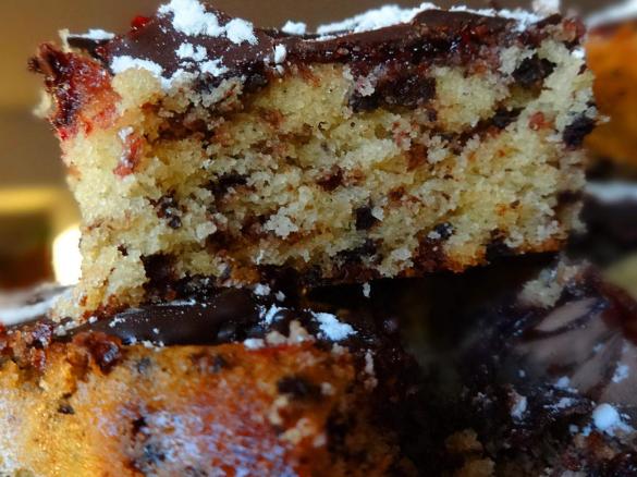 Ameisenkuchen mit Wald-Heidelbeeren / Schokostreusel-Kuchen