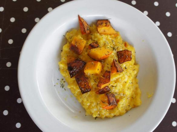 Kürbis-Risotto (ohne Alkohol)