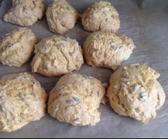 Dinkelbrötchen ohne Hefe